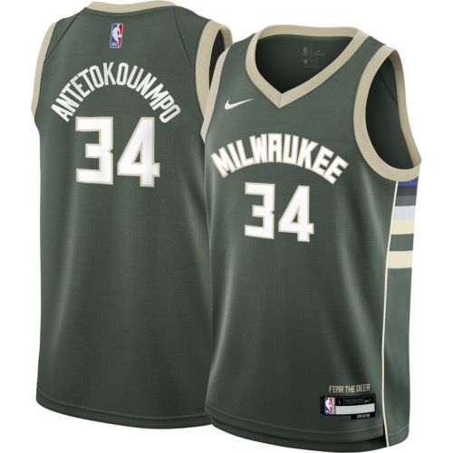 Nike Youth Green Milwaukee Bucks Damian Lillard #0 Swingman Icon