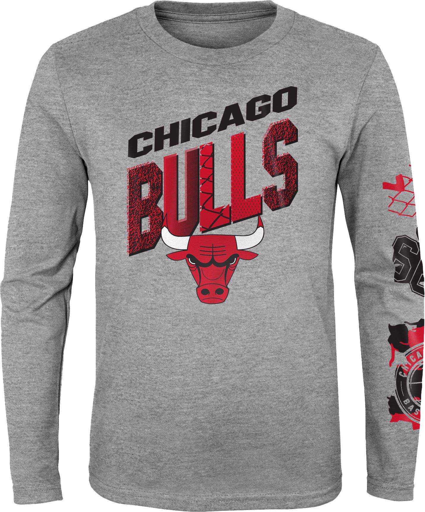 Outerstuff Youth Chicago Bulls Grey Parks & Wreck Long Sleeve T-Shirt