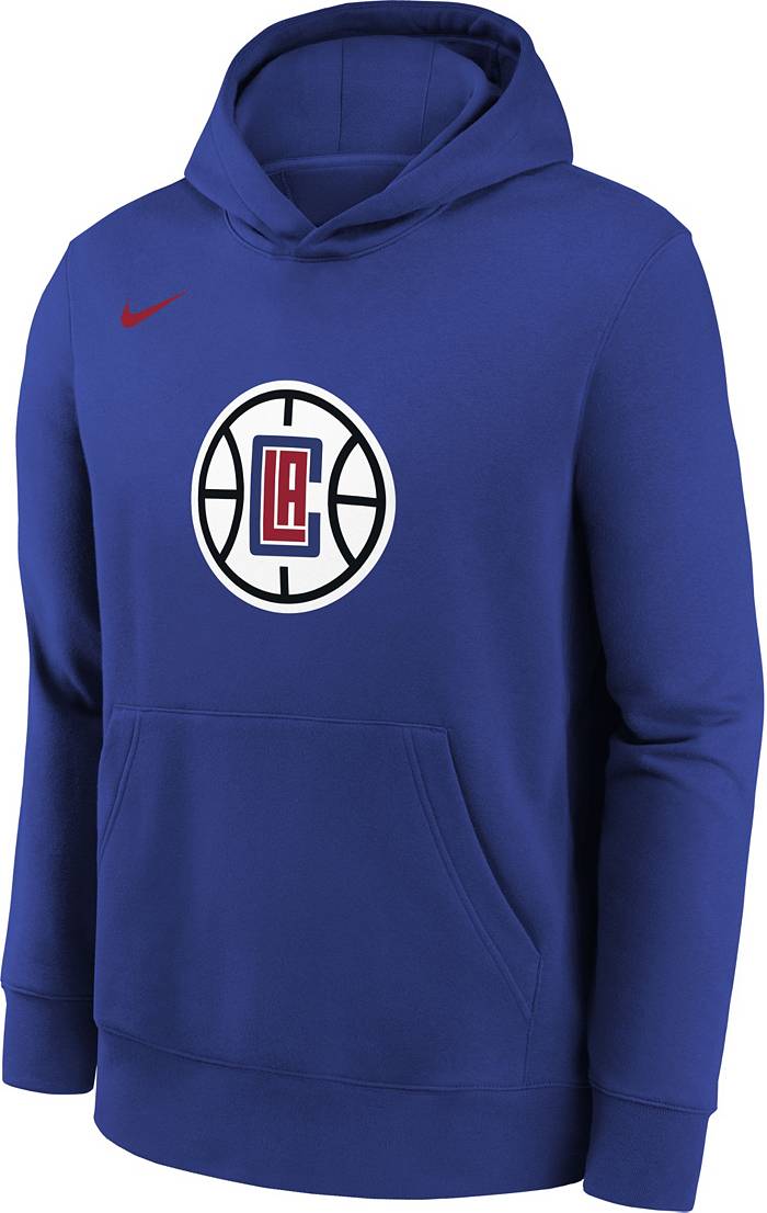 Outerstuff Nike Youth Los Angeles Clippers Blue Club Logo Fleece Sweatshirt, Boys', Medium