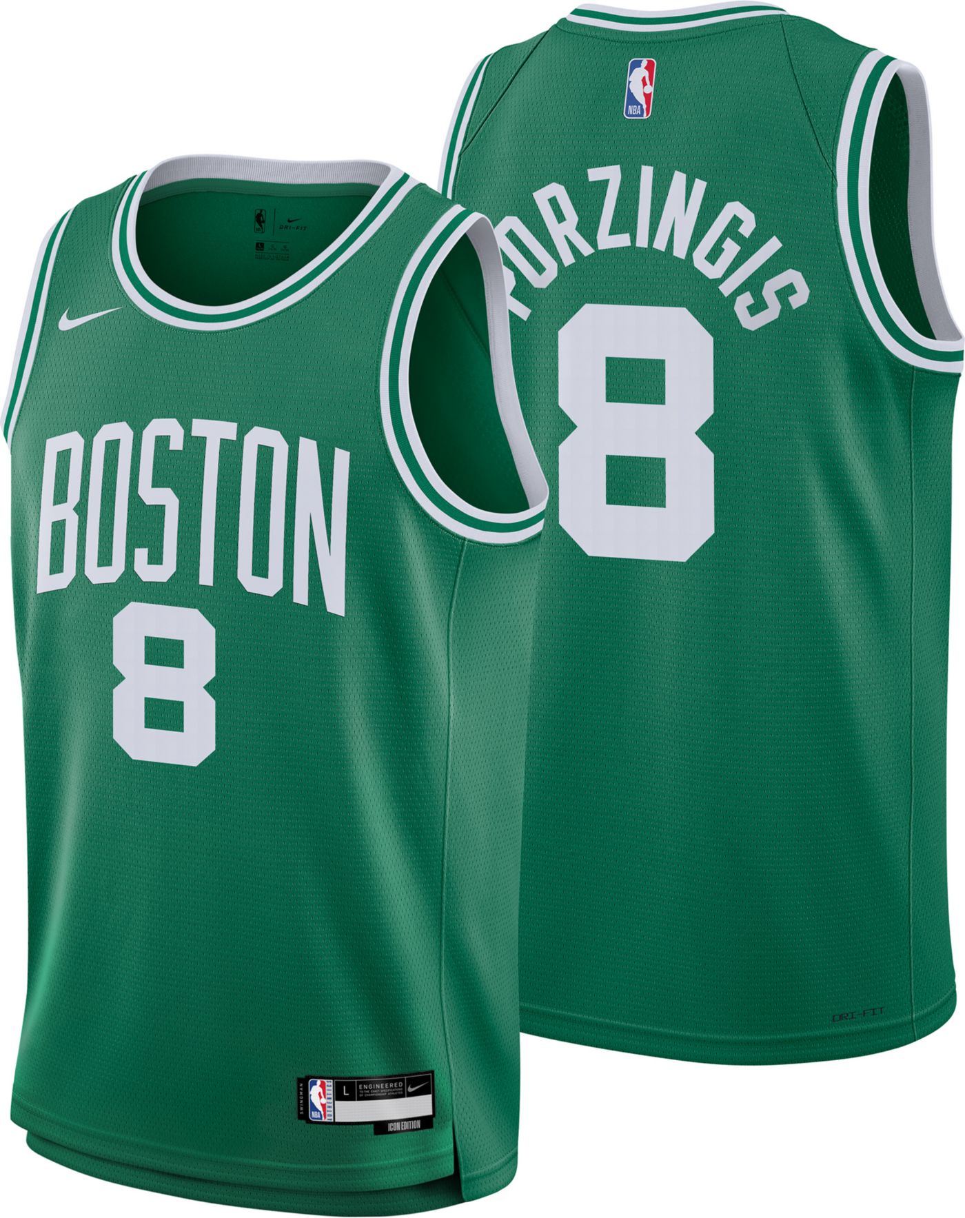 Nike Adult Boston Celtics Kristaps Porzingis 6 Icon Jersey Men s XL Green