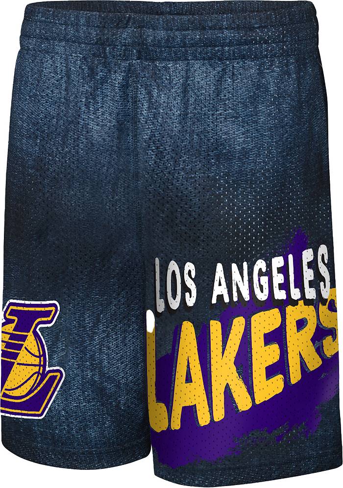 Nike Youth Los Angeles Lakers Blue Heatup Swingman Shorts