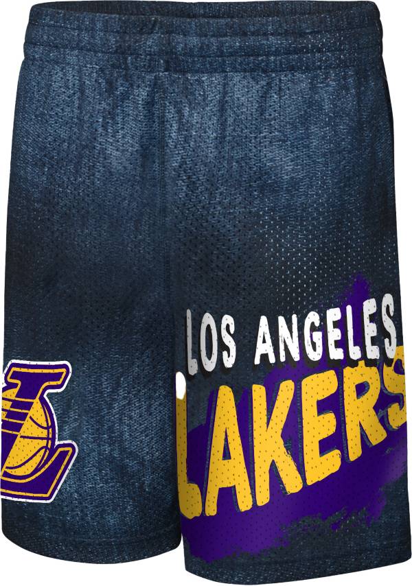 Nike Youth Los Angeles Lakers Blue Heatup Swingman Shorts product image