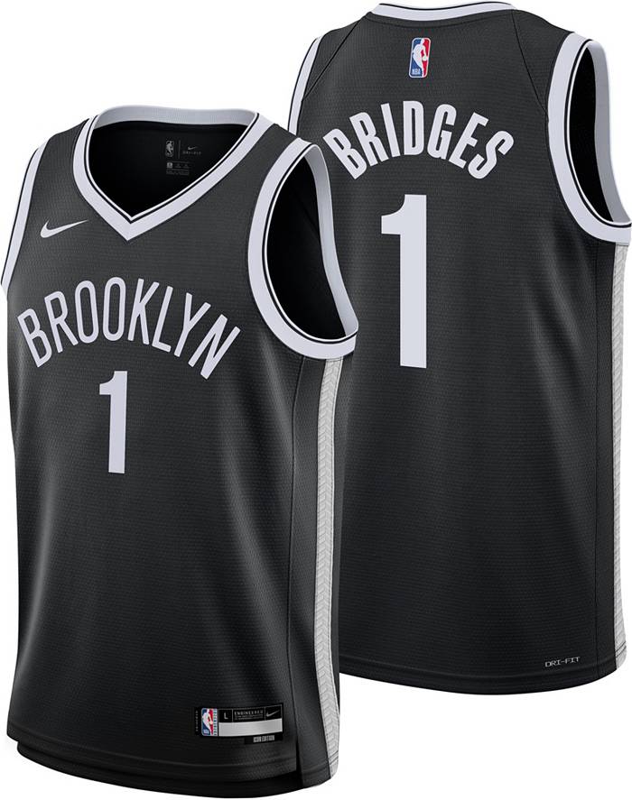 Brooklyn Nets NBA Baseball Jersey Black T-Shirt