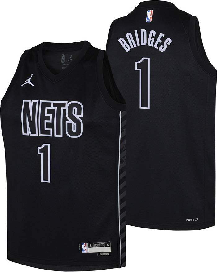 Unisex Brooklyn Nets Mikal Bridges Nike White Swingman Badge Player Jersey  - Icon Edition