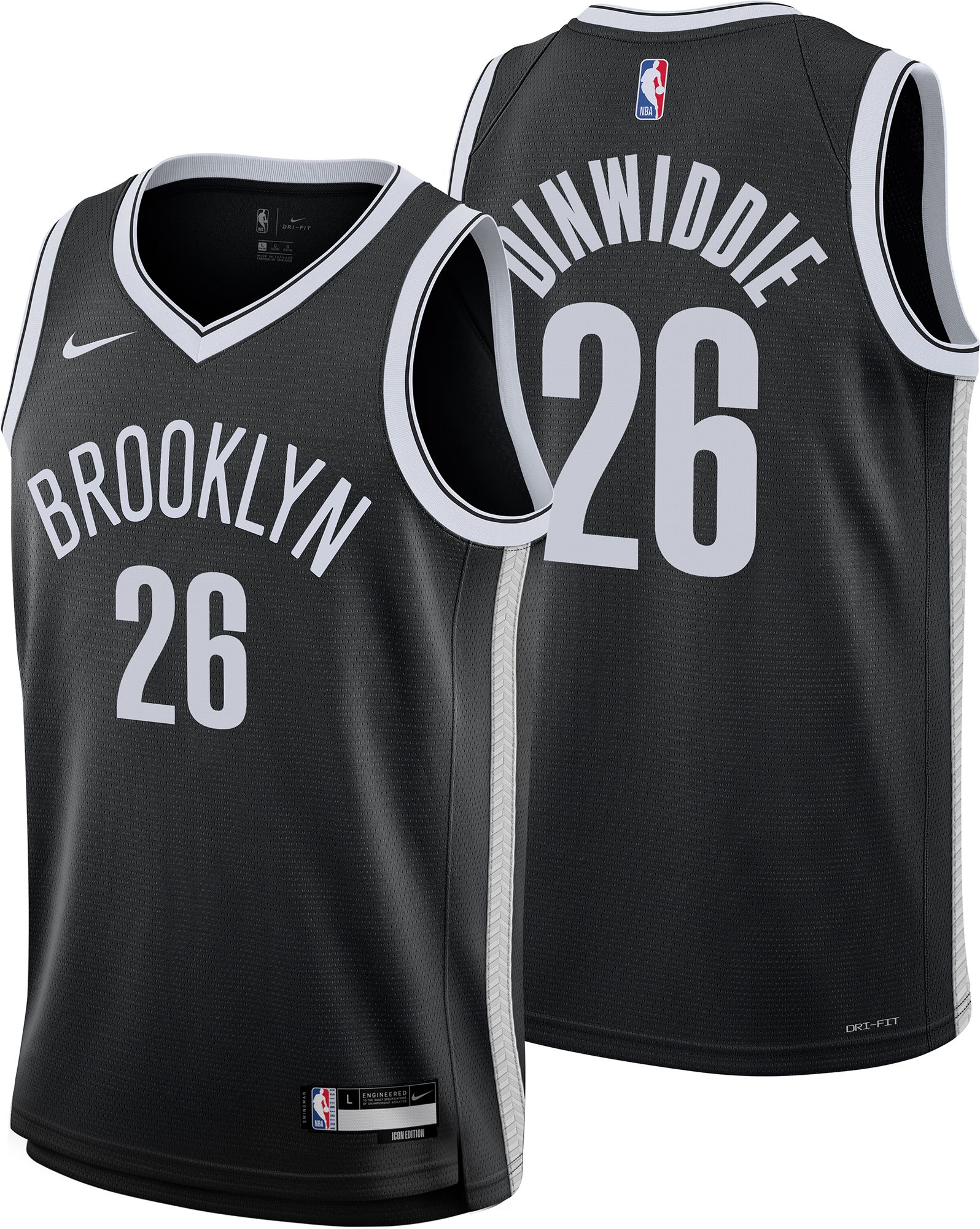 Nike Youth Brooklyn Nets Spencer Dinwiddie #26 Swingman Association Jersey