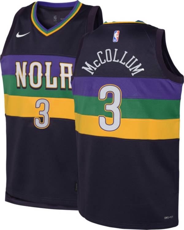 Jordan Youth 2022-23 City Edition New Orleans Pelicans CJ McCollum #3 Swingman Jersey product image