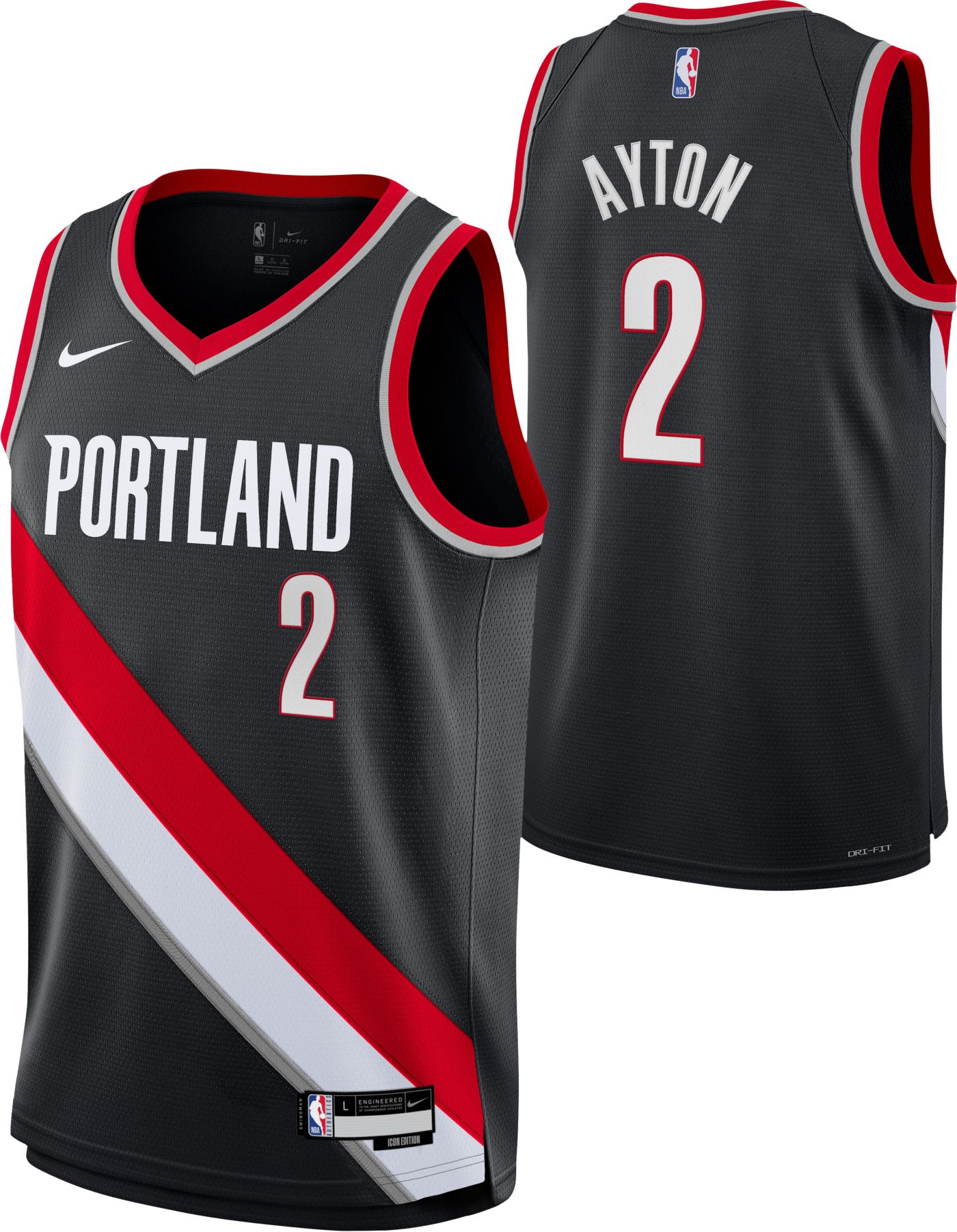 Nike Youth Black Portland Trail Blazers Deandre Ayton 2 Swingman Icon Jersey Dick s Sporting Goods