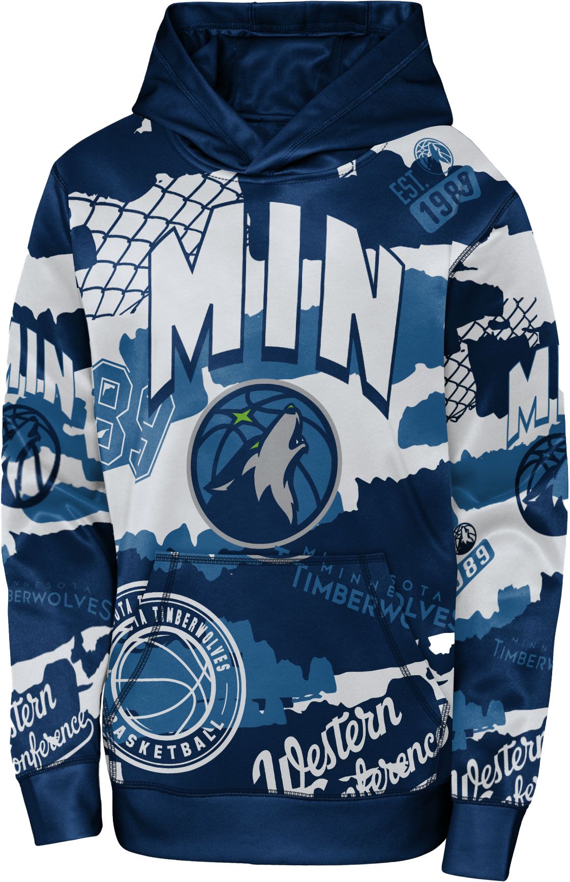 Outerstuff Youth Minnesota Timberwolves Over The Limit Navy Sublimated ...