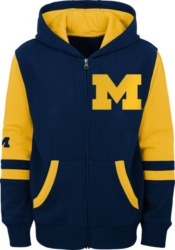 Michigan wolverines full zip on sale hoodie