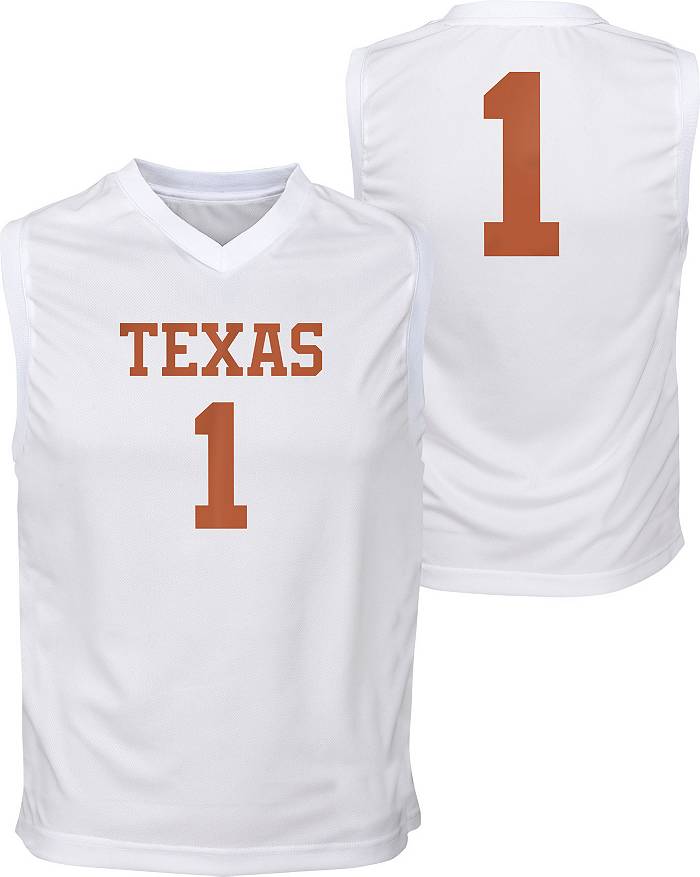 Outerstuff Youth Texas Longhorns #1 Replica Jersey - White - L Each