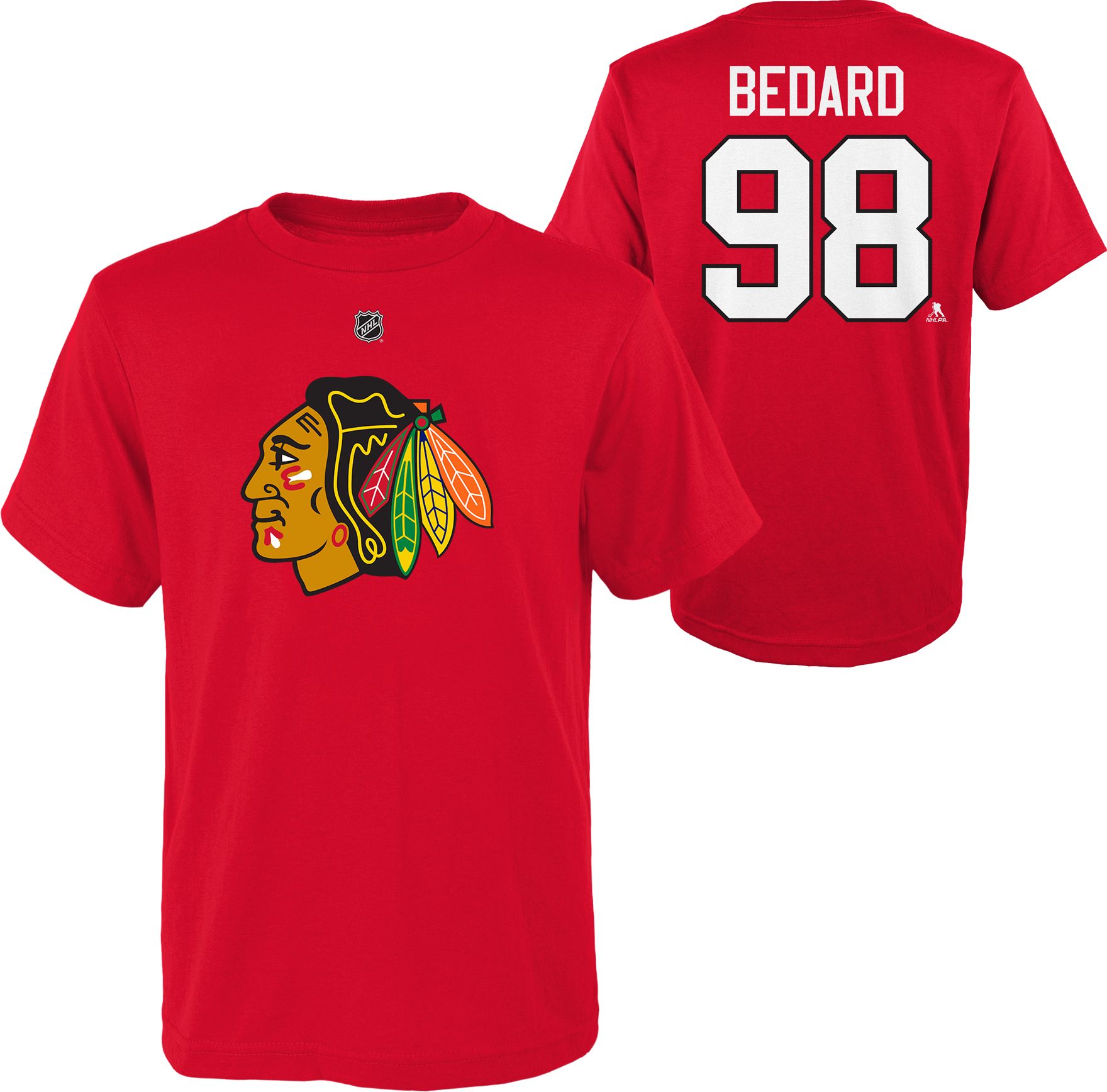 NHL Youth Chicago Blackhawks Connor Bedard #98 T-Shirt