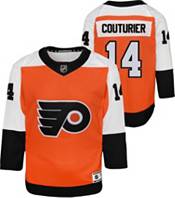 Outerstuff Youth NHL Philadelphia Flyers Adept Quarterback Pullover Hoodie - Black & White - L Each