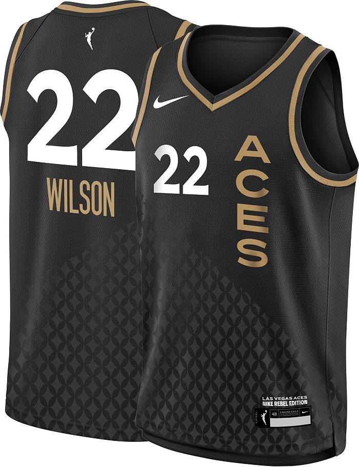 Youth Las Vegas Aces A'ja Wilson Nike Black Player Jersey - Rebel Edition