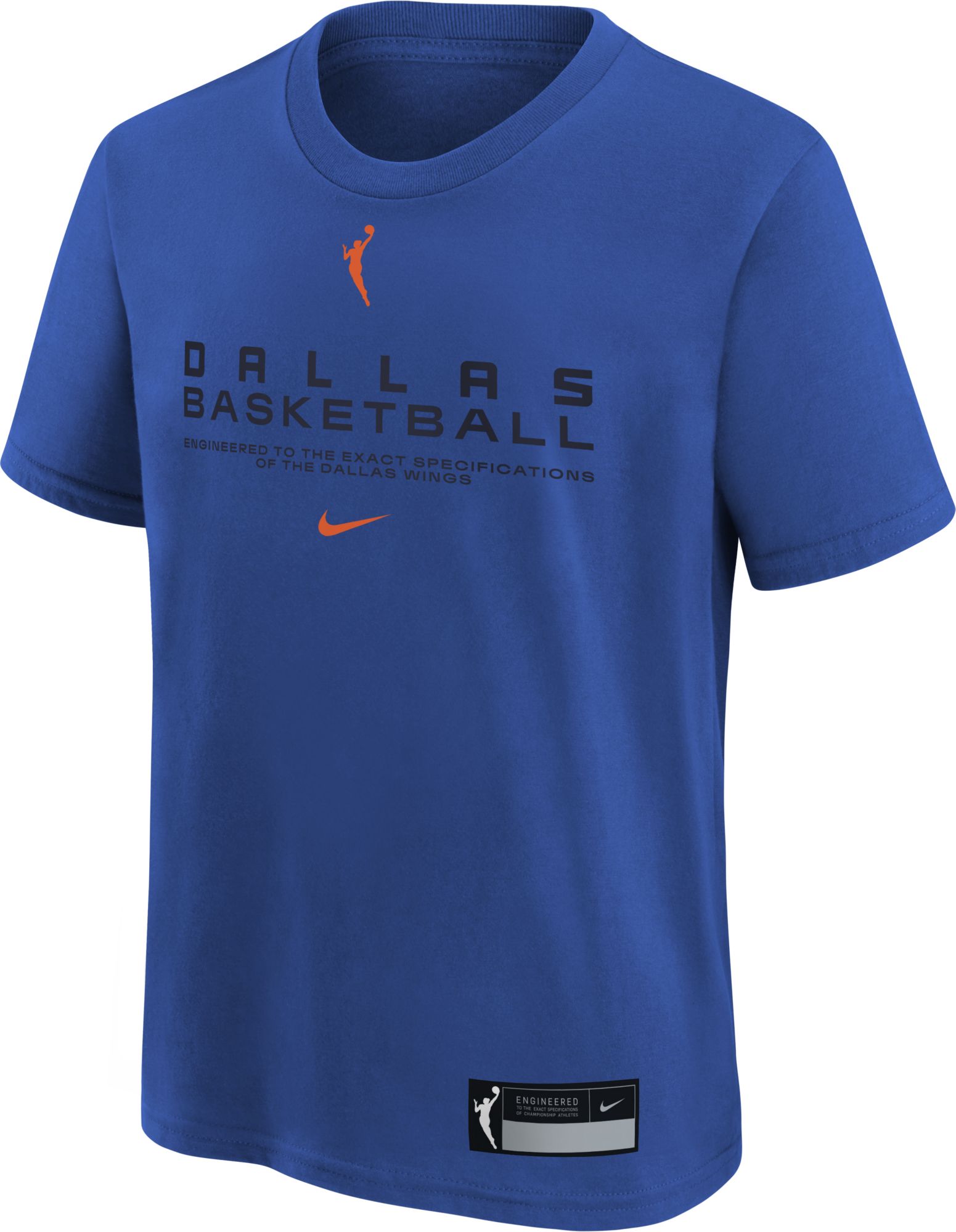 Nike Youth Dallas Wings Royal Performance Cotton T-Shirt