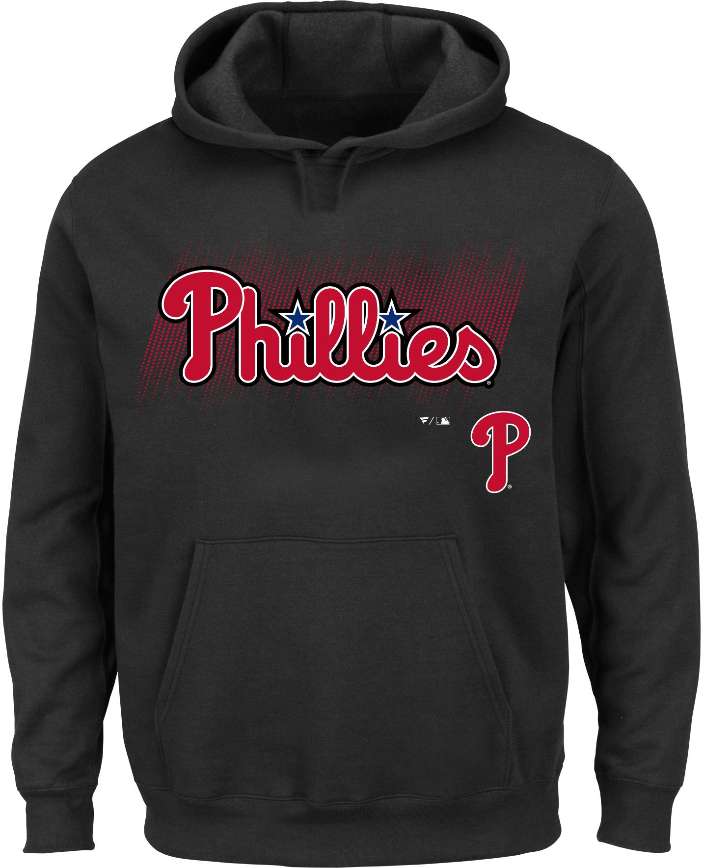 MLB Men's Philadelphia Phillies Black Big and Tall Fleece Hoodie