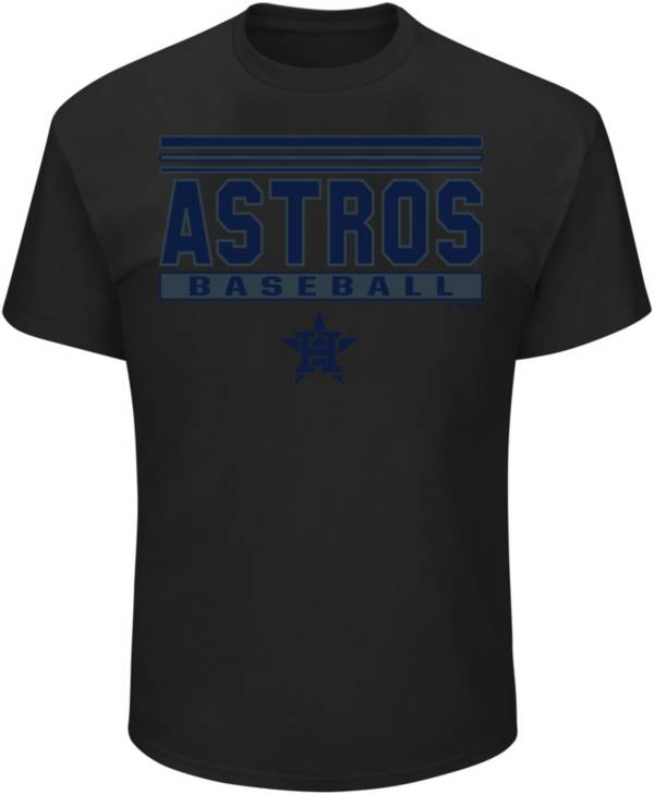 MLB Men's Houston Astros Black Big and Tall Stack Pop T-Shirt