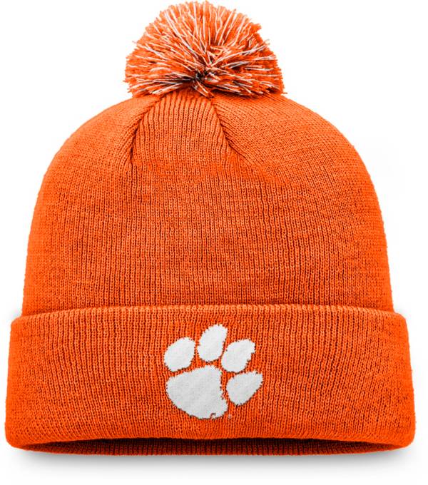 Top of the World Men's Clemson Tigers Orange Pom Knit Beanie product image
