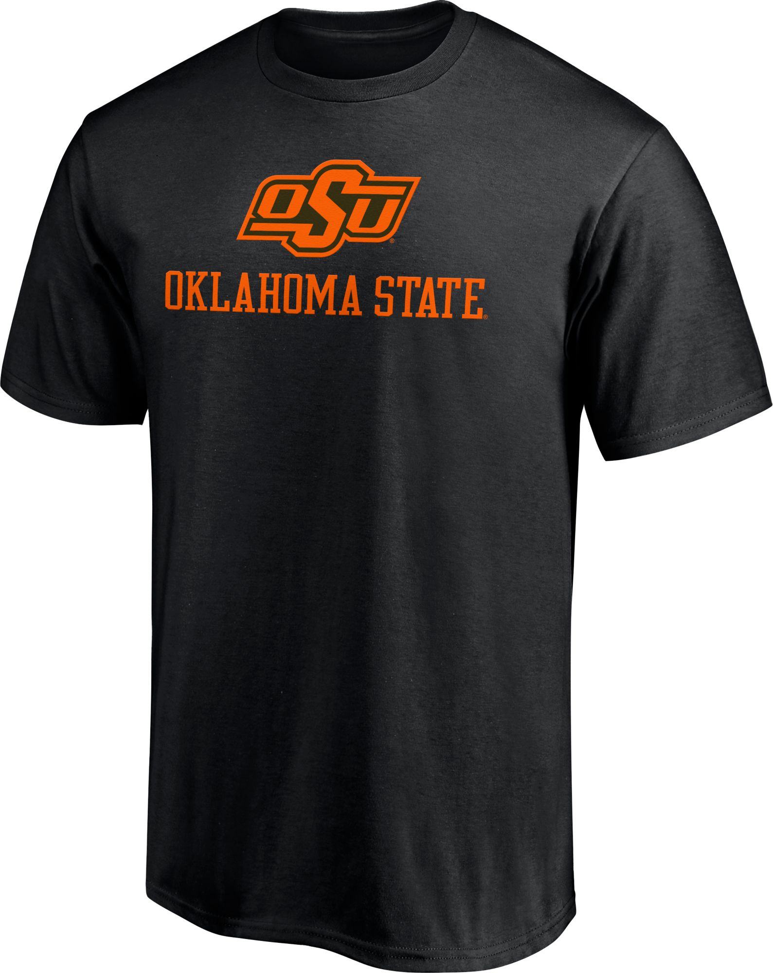 NCAA Men's Oklahoma State Cowboys Black Lockup T-Shirt