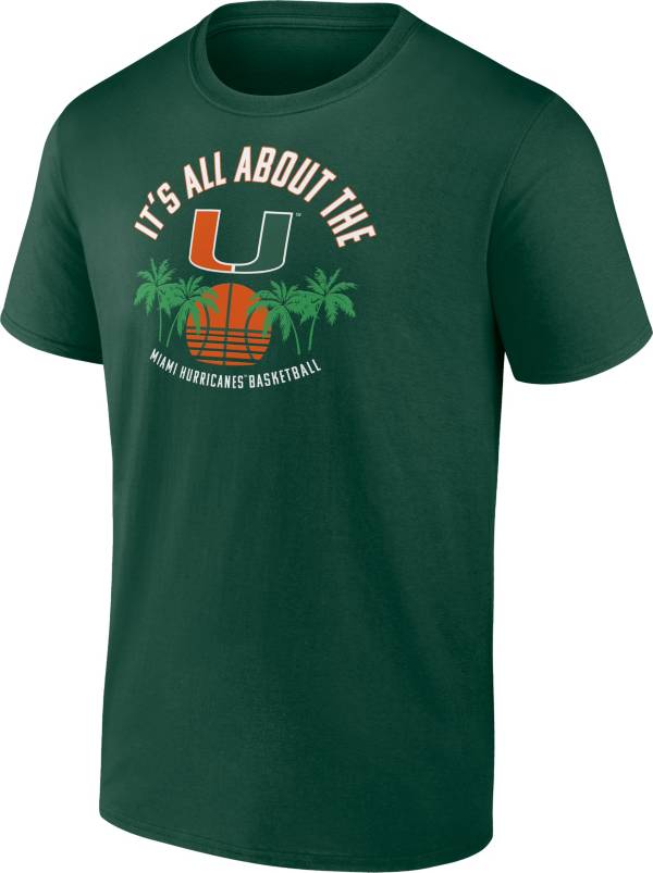 NCAA Men's Miami Hurricanes Green Hometown Basketball T-Shirt product image