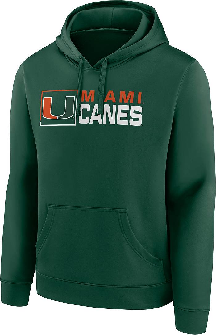 Miami Hurricanes Sweatshirt Mens Large Green Hoodie Hooded College