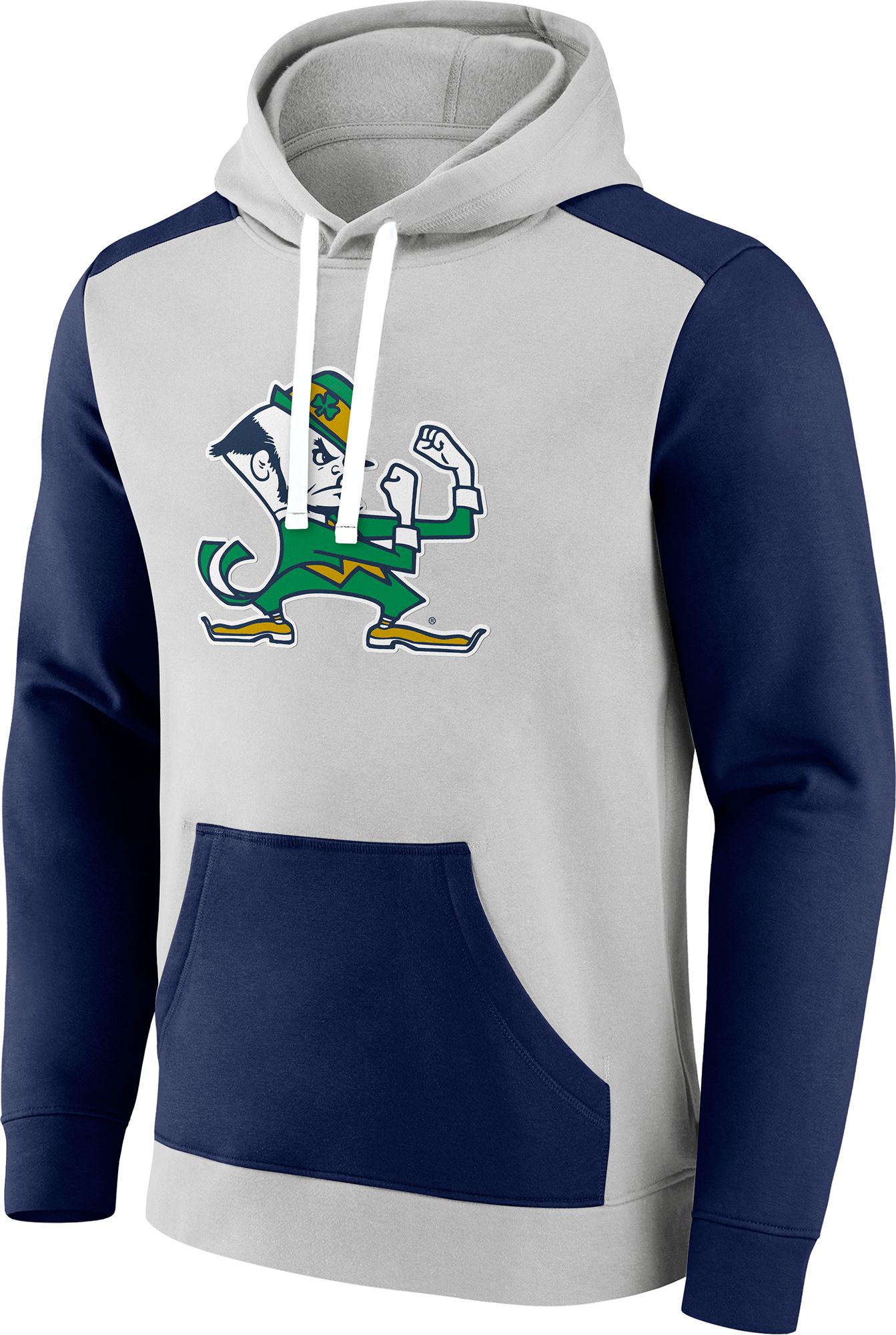 NCAA Men's Notre Dame Fighting Irish Grey Colorblock Pullover Hoodie product image