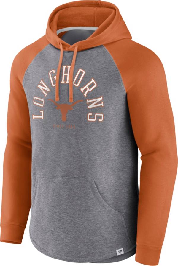 NCAA Men's Texas Longhorns Grey Raglan Pullover Hoodie Dick's