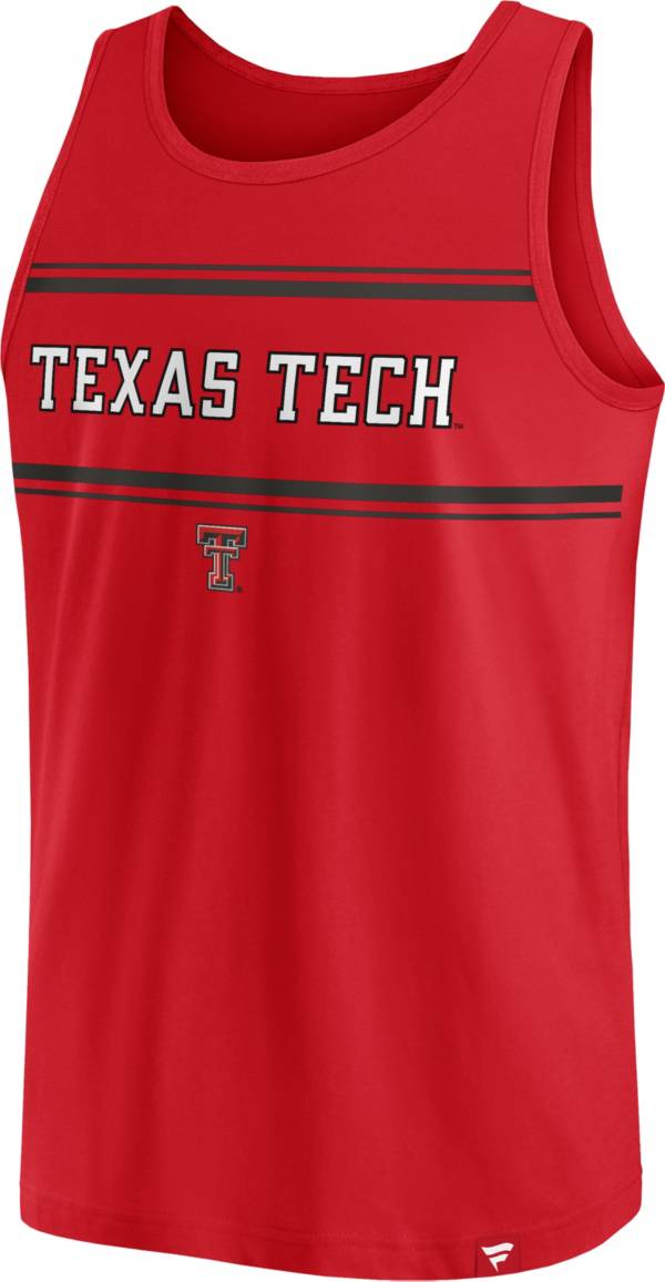 Fanatics Branded NCAA Men's Texas Tech Red Raiders Red Stripe Block Tank Top, Medium