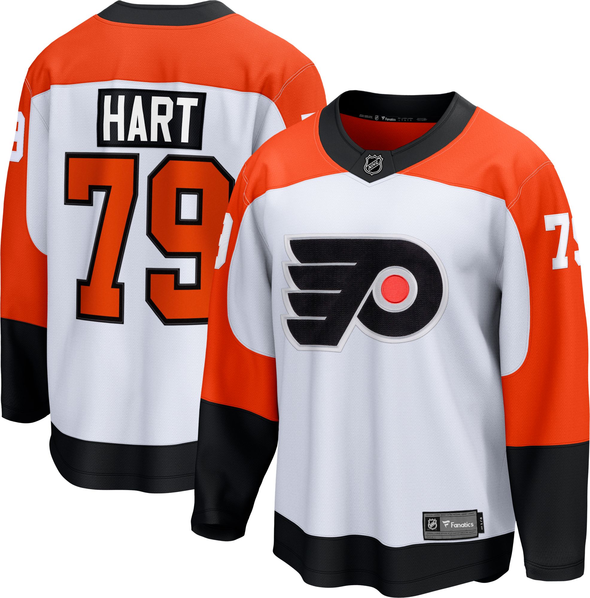 NHL Philadelphia Flyers Carter Hart #79 Breakaway Away Replica Jersey product image