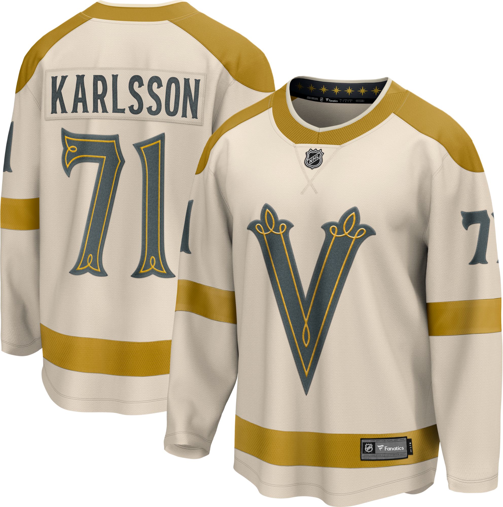 Adidas Vegas Golden Knights No71 William Karlssong Grey Home Authentic USA Flag Stitched Youth NHL Jersey