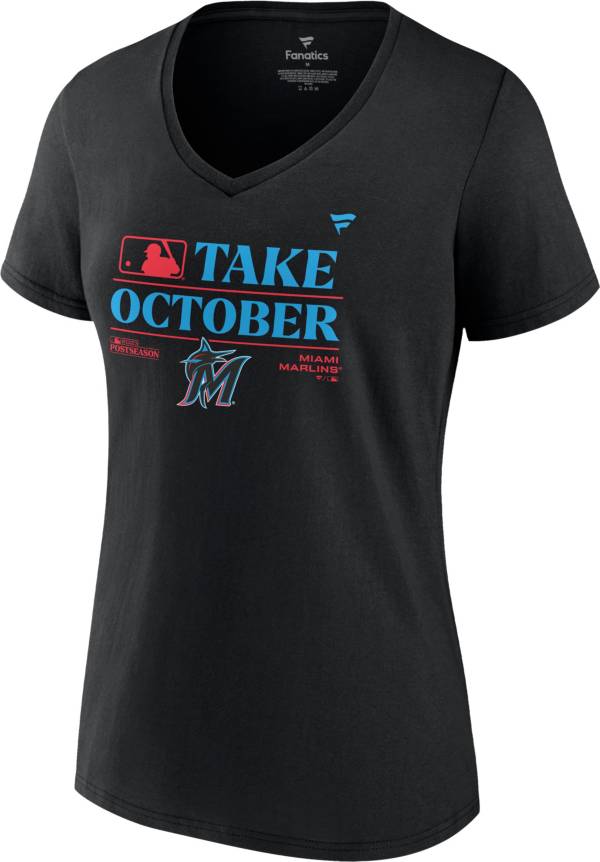 MLB Women's 2023 Postseason "Take October" Miami Marlins Locker Room T-Shirt product image