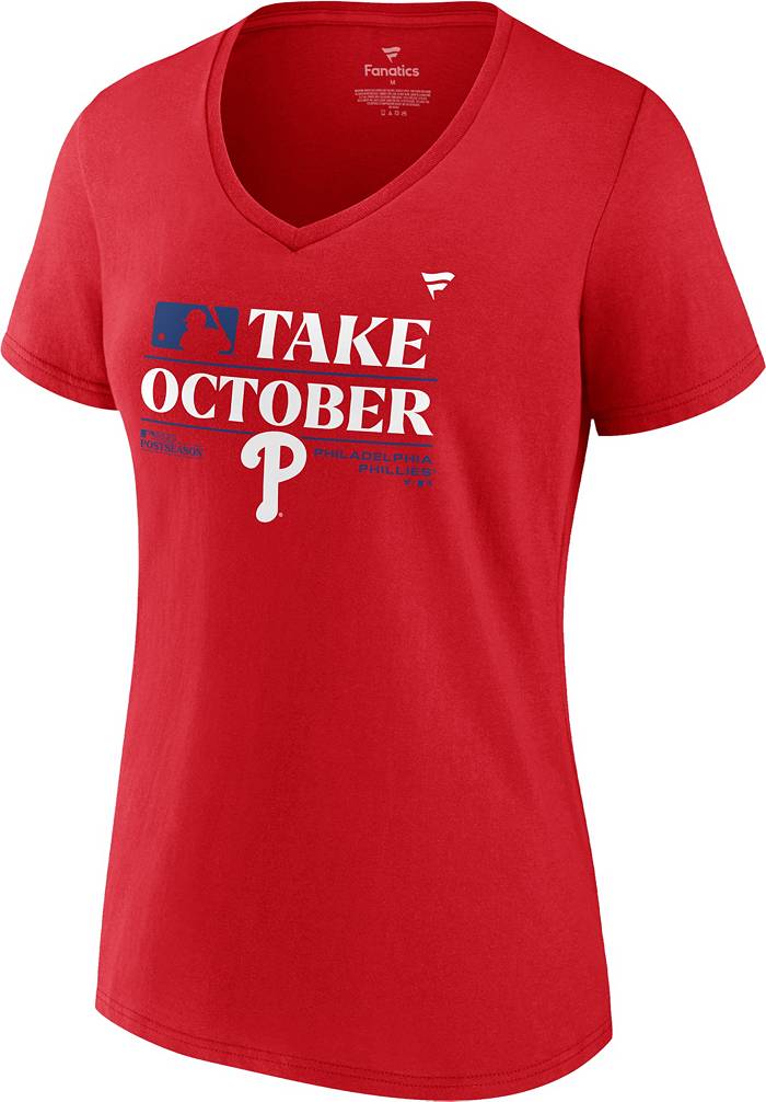MLB Women's 2023 Postseason Take October Philadelphia Phillies Locker  Room T-Shirt