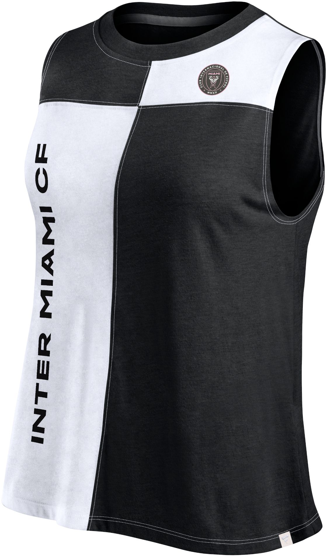 MLS Women's Inter Miami CF Color-Block Black Tank Top