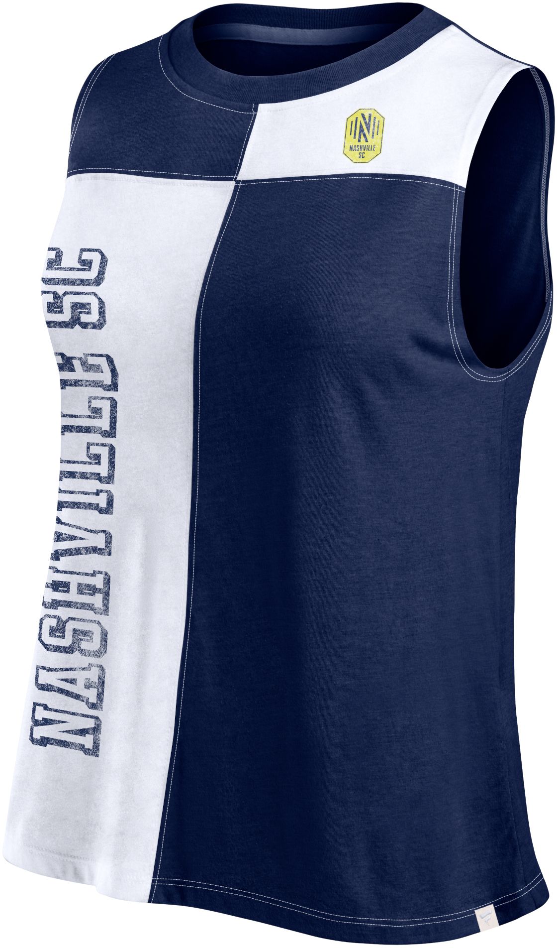 MLS Women's Nashville SC Color-Block Navy Tank Top product image
