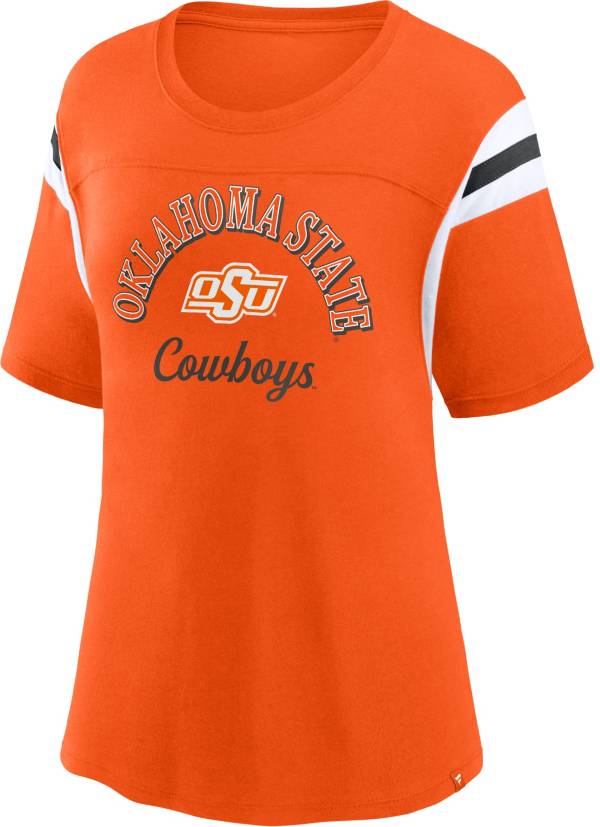 NCAA Women's Oklahoma State Cowboys Orange BiBlend Colorblock T-Shirt product image
