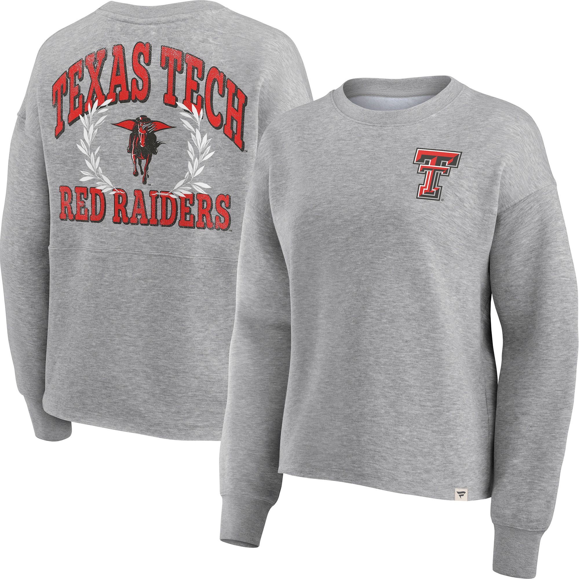 NCAA Women's Texas Tech Red Raiders Grey Heritage Crew Neck Sweatshirt product image