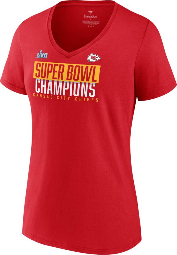 NFL Women's Super Bowl LVII Champions Kansas City Chiefs Foam Finger T-Shirt