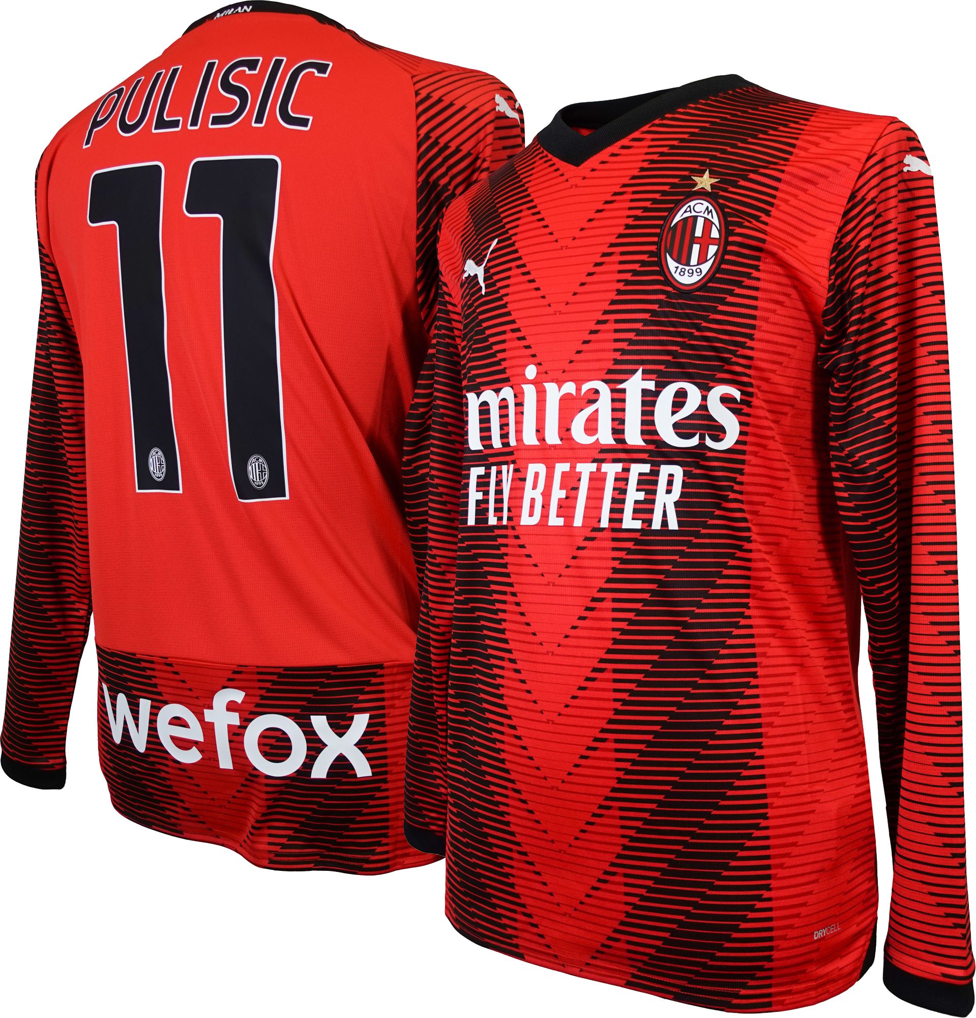 ac milan long sleeve kit