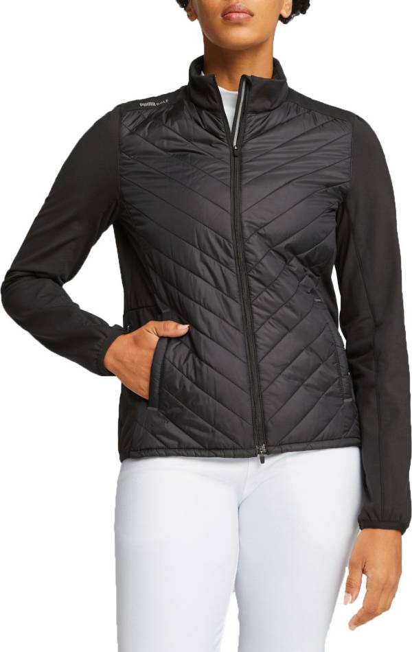 PUMA Women's Long Sleeve Full Zip Frost Quilted Golf Jacket