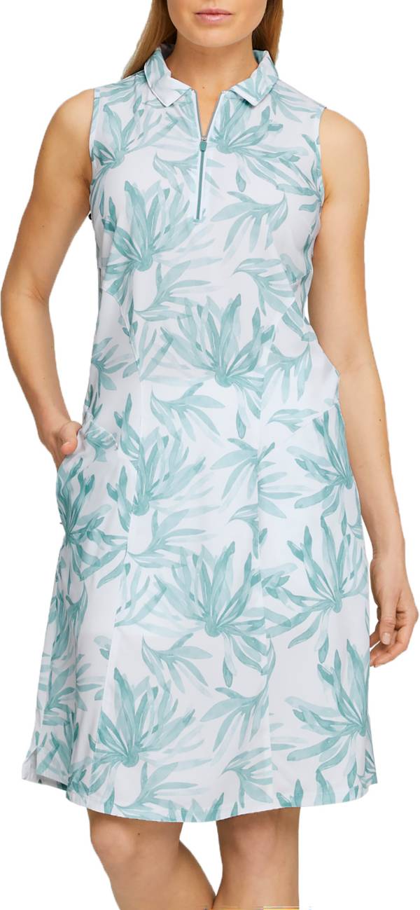 PUMA Women's Sleeveless 1/4 Zip Palm Golf Dress product image