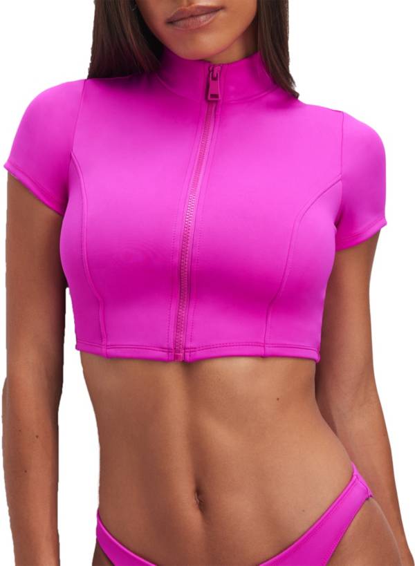 Crop top best sale swim shirt