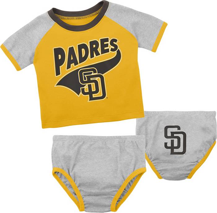 MLB Team Apparel Infant San Diego Padres Yellow Slugger Creeper