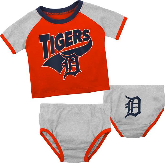 MLB Team Apparel Infant Detroit Tigers Orange Slugger Creeper