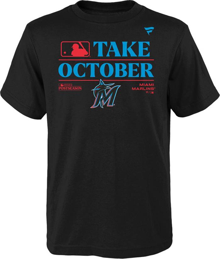 MLB Team Apparel Youth 2023 Postseason Take October Miami Marlins Locker  Room T-Shirt