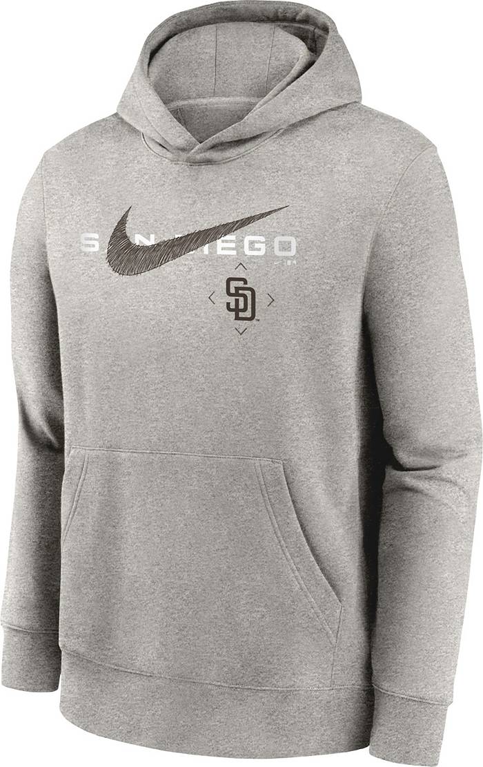 Nike Youth San Diego Padres Gray Swoosh Neighbor Hoodie