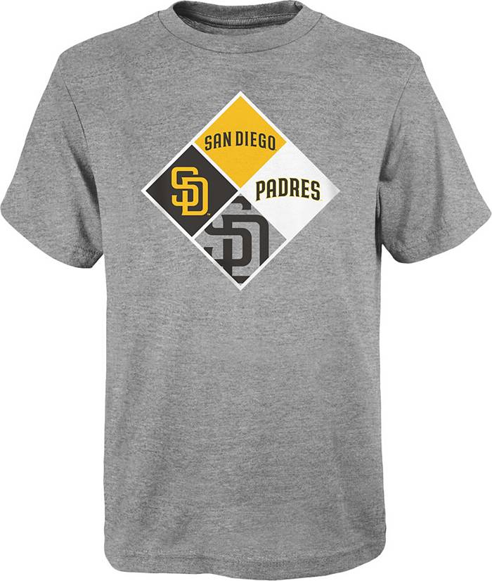 MLB Team Apparel Youth San Diego Padres Gray Diamond District T-Shirt