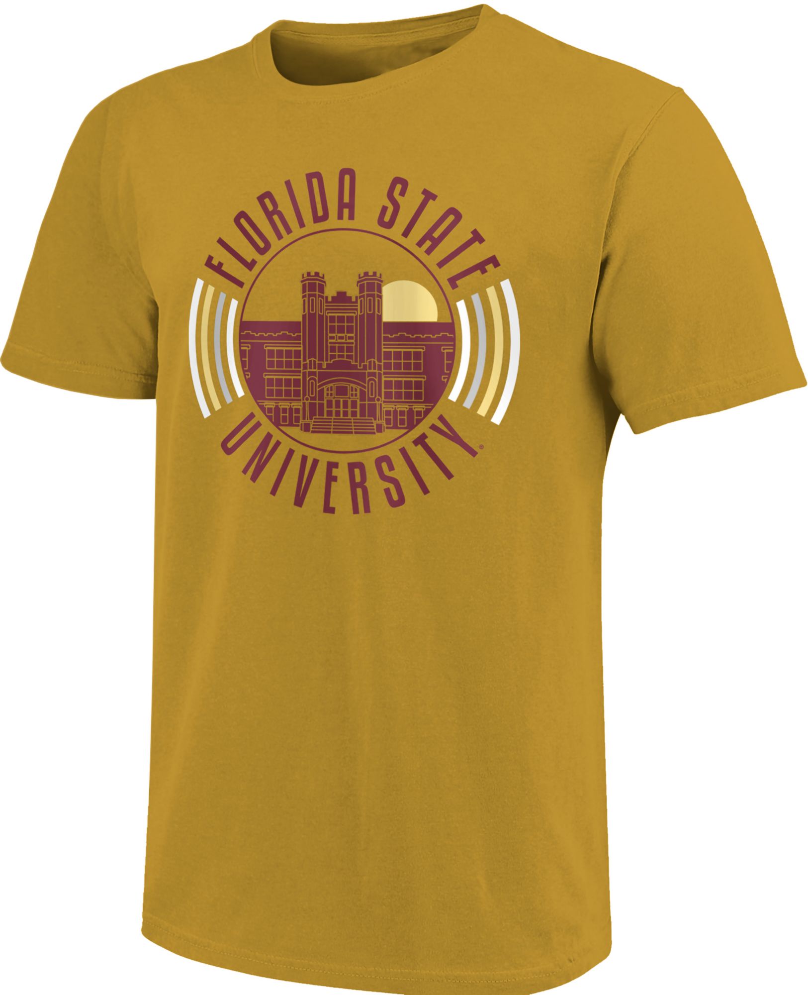 Image One Adult Florida State Seminoles Gold Color Circles T-Shirt product image