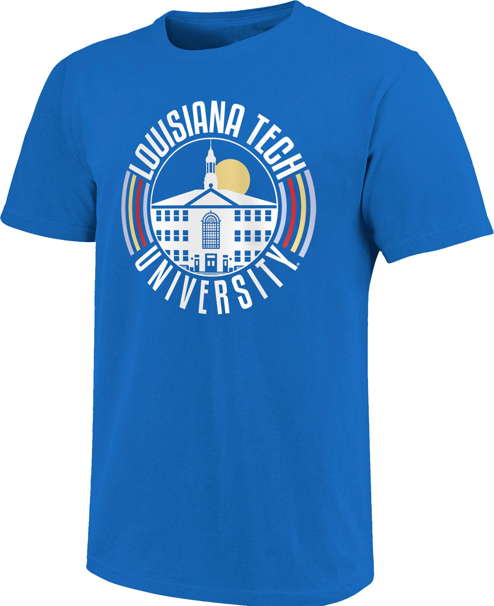 Image One Adult Louisiana Tech Bulldogs Blue Color Circles T-Shirt product image