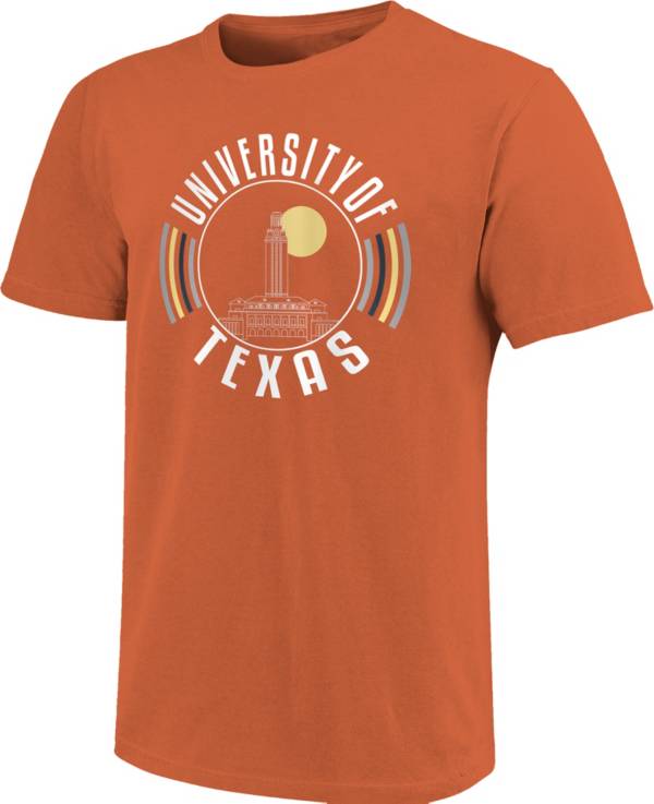 Image One Adult Texas Longhorns Burnt Orange Color Circles TShirt