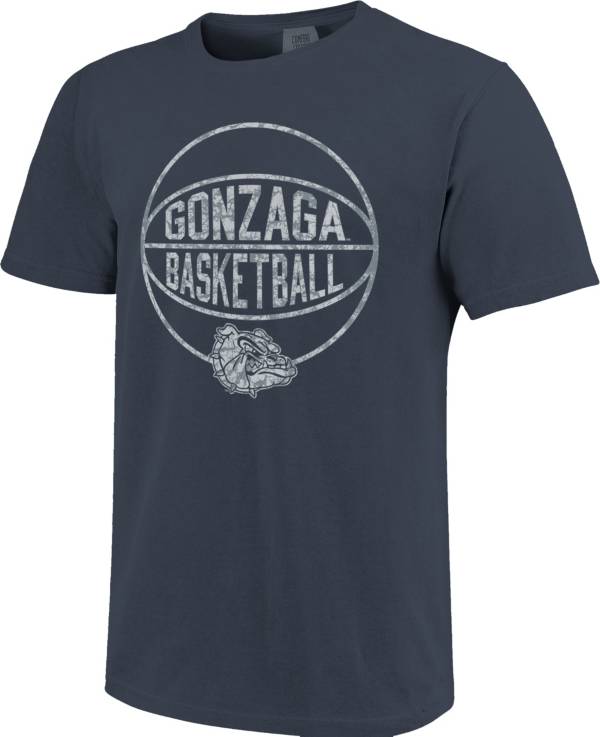 Image One Men's Gonzaga Bulldogs Blue Grunge Basketball T-Shirt product image