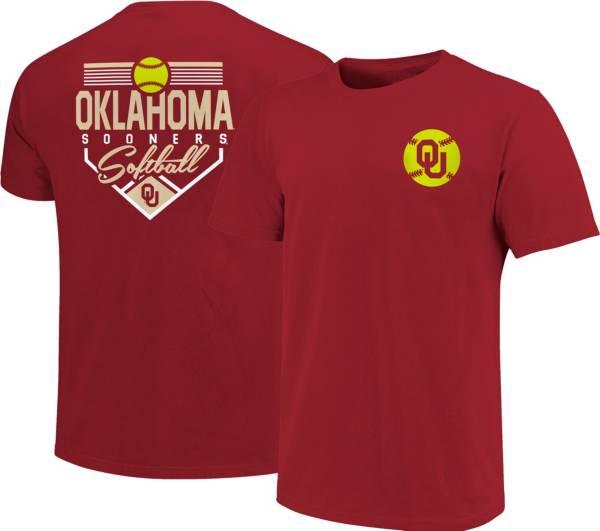 Image One Oklahoma Sooners Crimson Softball T-Shirt product image